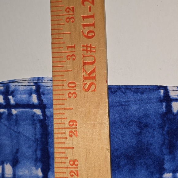 NYDJ Blue/White Watercolor Button 3/4 Sleeve Flowy Blouse Boho Chiffon Size 3x - Picture 14 of 16